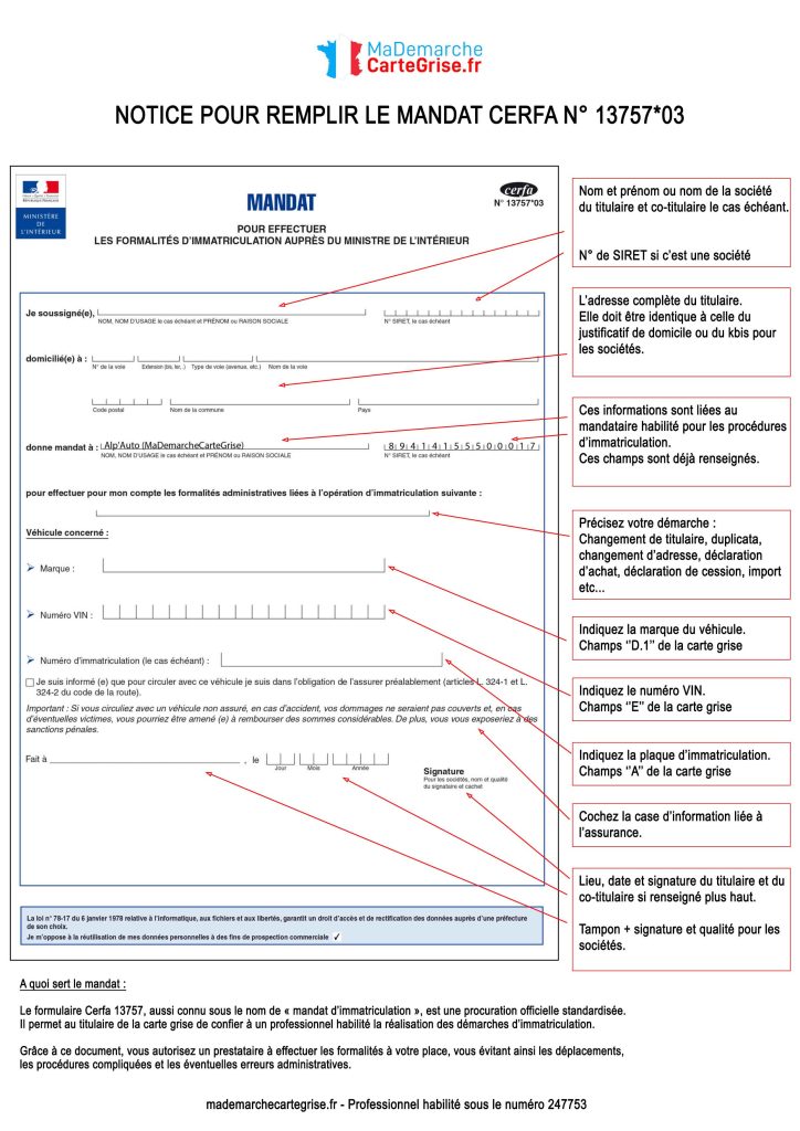 Comment remplir le CERFA 13750 étape par étape​